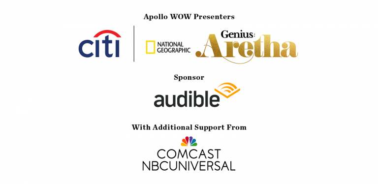The Apollo's 2021 Women of the World Festival is generously funded by Lead Sponsors Citi and National Geographic, Sponsor Audible, with additional support from Comcast