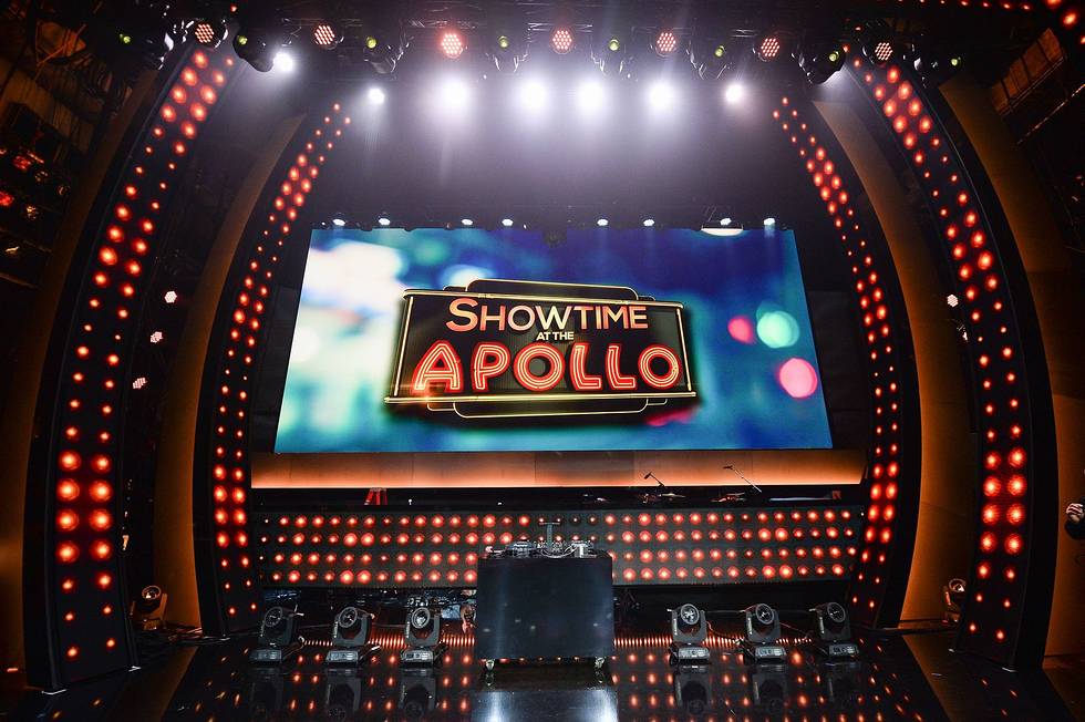 The stage set up of the Showtime at the Apollo television show
