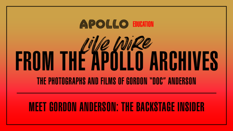 LiveWire from The Apollo Archives: Gordon Anderson Episode 1L The Backstage Insider